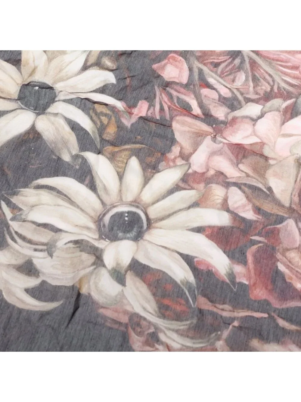 Dior Toru Kamei Vanitas Skull Flower All Over Print Silk Blend Scarf Black Scarf